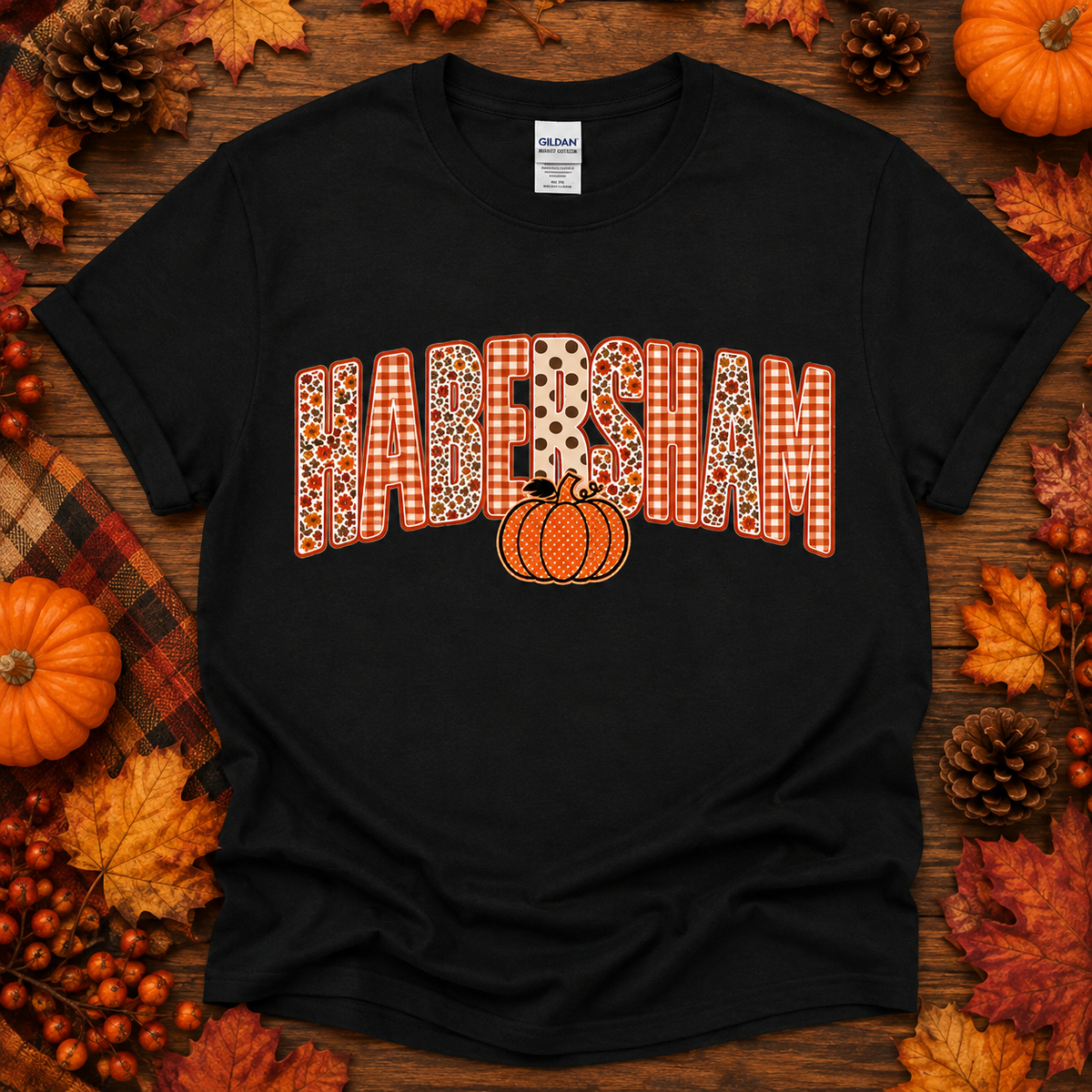 Habersham Fall Pumpkin Shirt/ Raiders Spirit Shirt Tee/ Autumn School Spirit