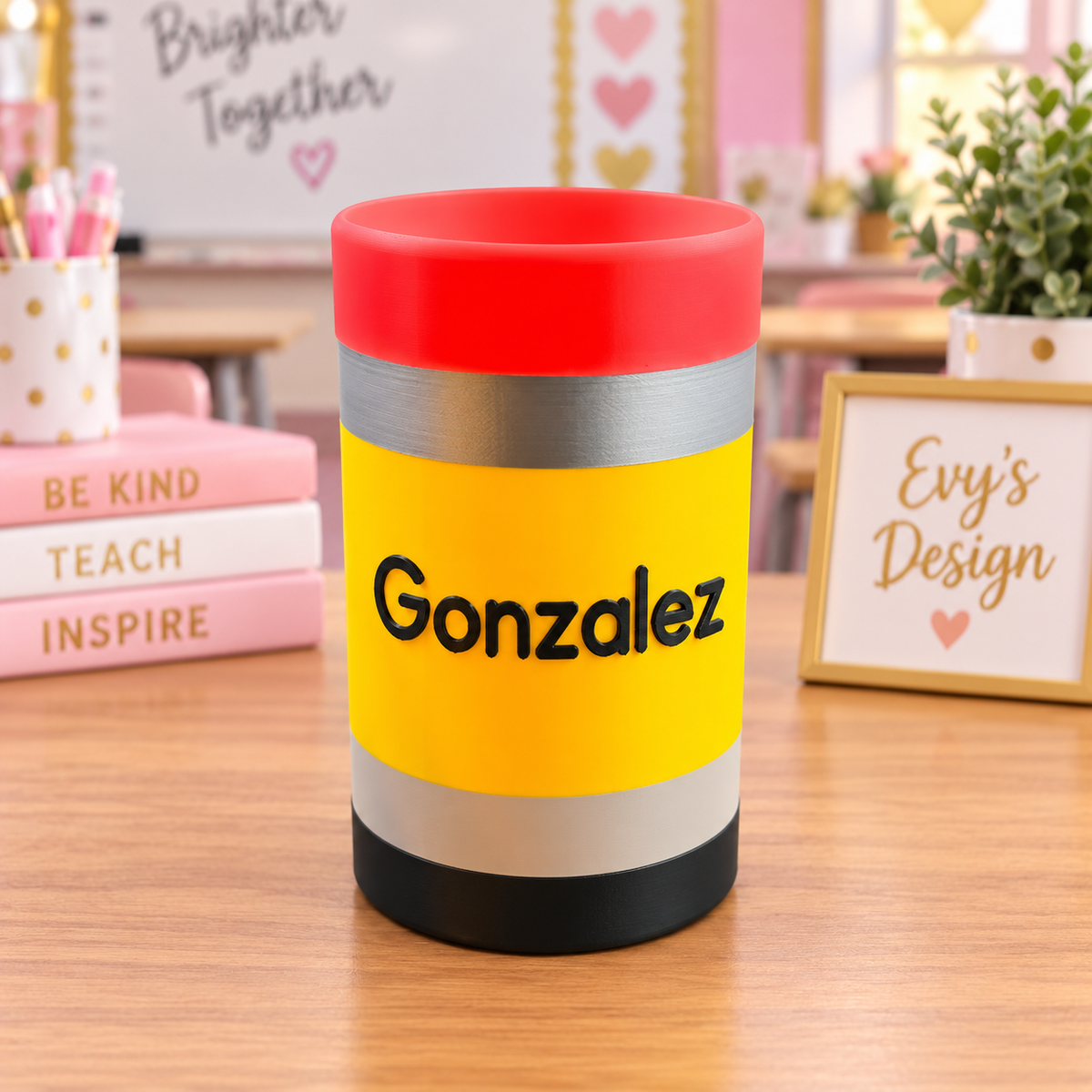 Clorox Wipes Pencil Holder/Personalized 3D Teacher Desk Set