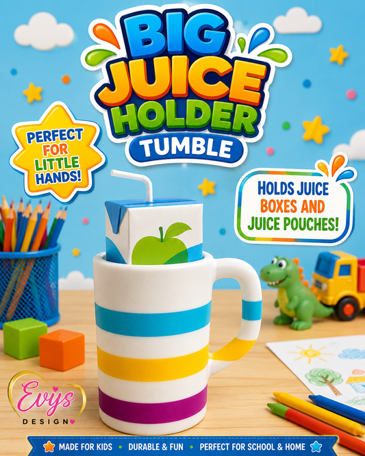 3D Big Juice Holder for Kids 🧃✨