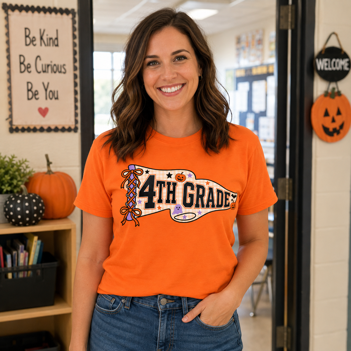 Halloween Grade Level Teacher Shirt 🎃👻 | Kindergarten–5th Grade Teacher Tee
