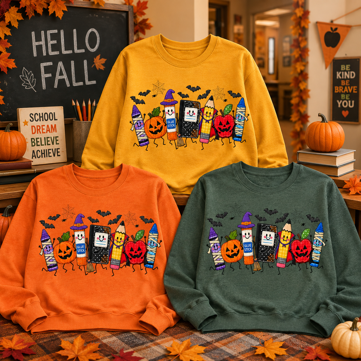 Halloween School Supplies Teacher Shirt | Spooky Classroom Tee