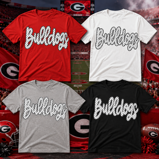 Bulldogs Dots Spirit Shirt | Game Day Polka Dot Tee
