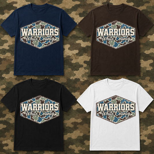 White County Raiders Camo Spirit T-Shirt