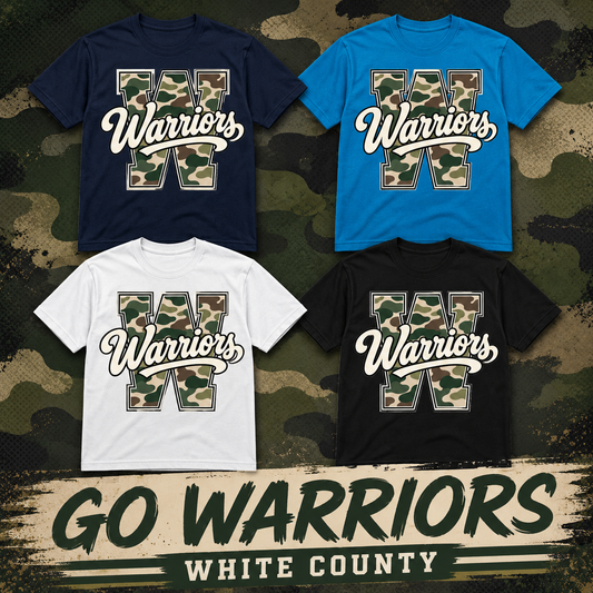White County Warriors Camo Spirit Shirt