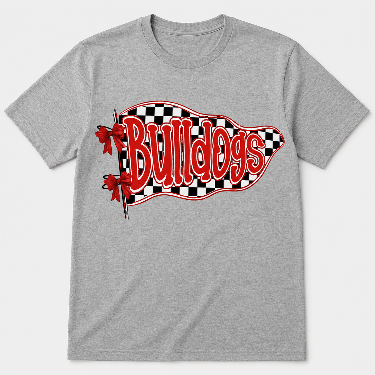 Bulldogs Checkered Pennant Spirit Shirt