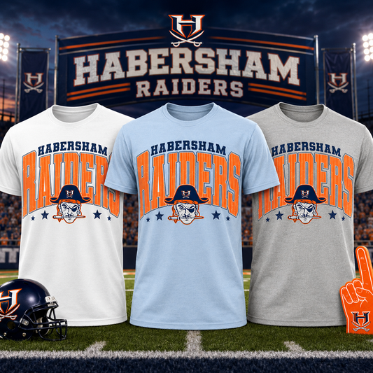 Habersham Raiders Spirit Shirt  | Raiders Pirate Graphic Shirt🧡💙