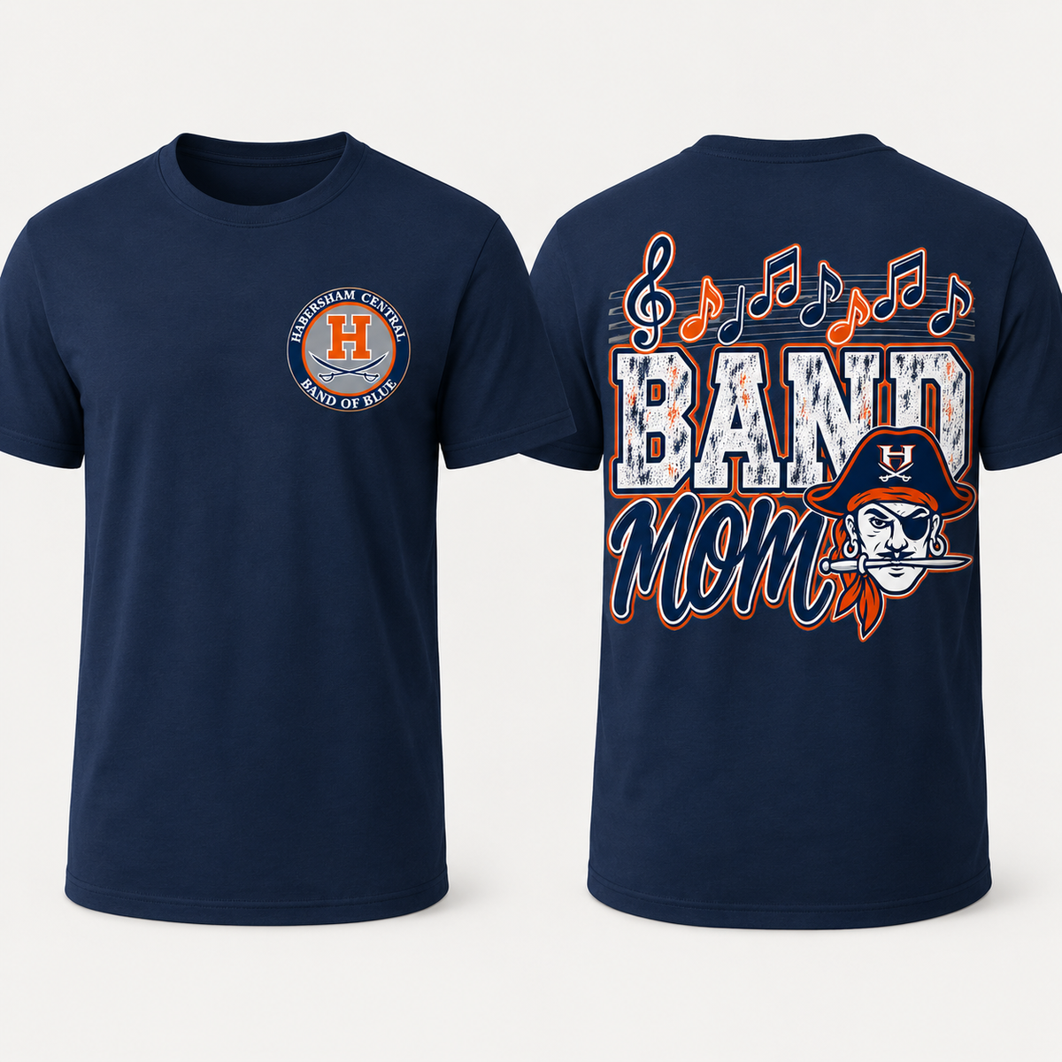 Habersham Central Band of Blue Band Mom Shirt