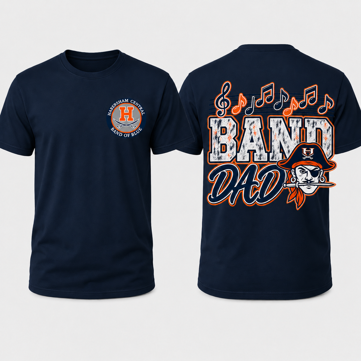 Habersham Central Band of Blue Band Dad Shirt