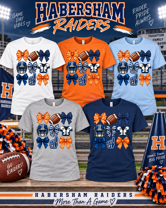 Habersham Raiders Football Bow Shirt
