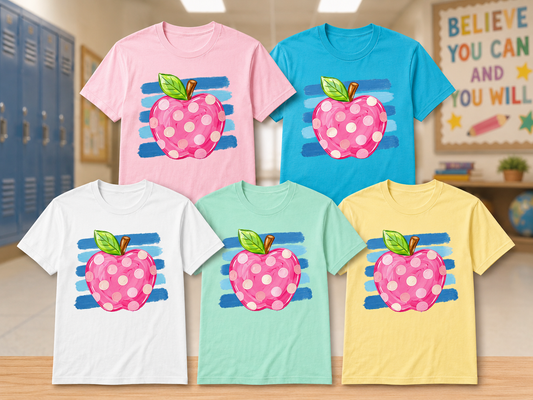 Colorful Apple School Graphic Tee