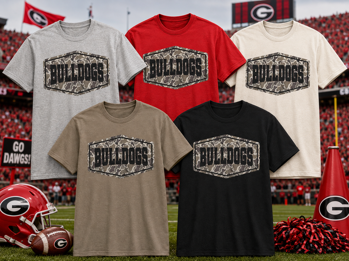 Bulldogs Georgia Camo Graphic Tee