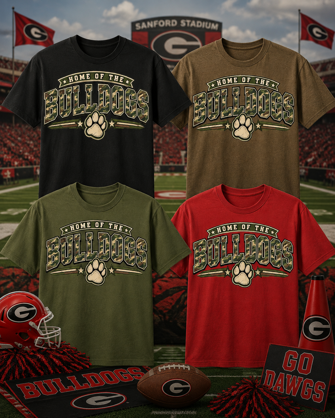 Home of the Bulldogs Graphic Tee