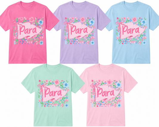 Para Coquette Floral Pennant Shirt