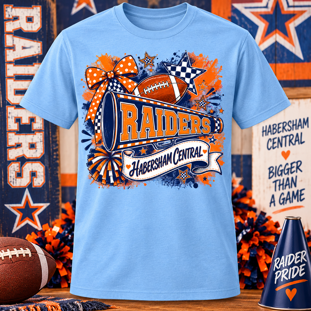 Habersham Central Raiders Spirit Shirt – Cheer Megaphone Design