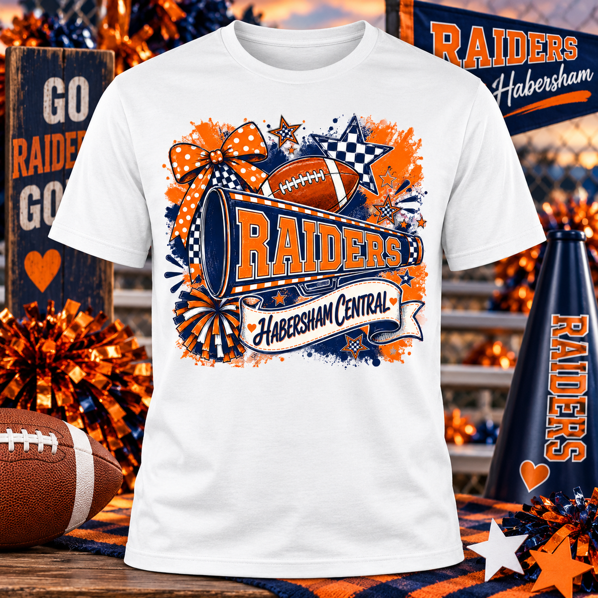 Habersham Central Raiders Spirit Shirt – Cheer Megaphone Design