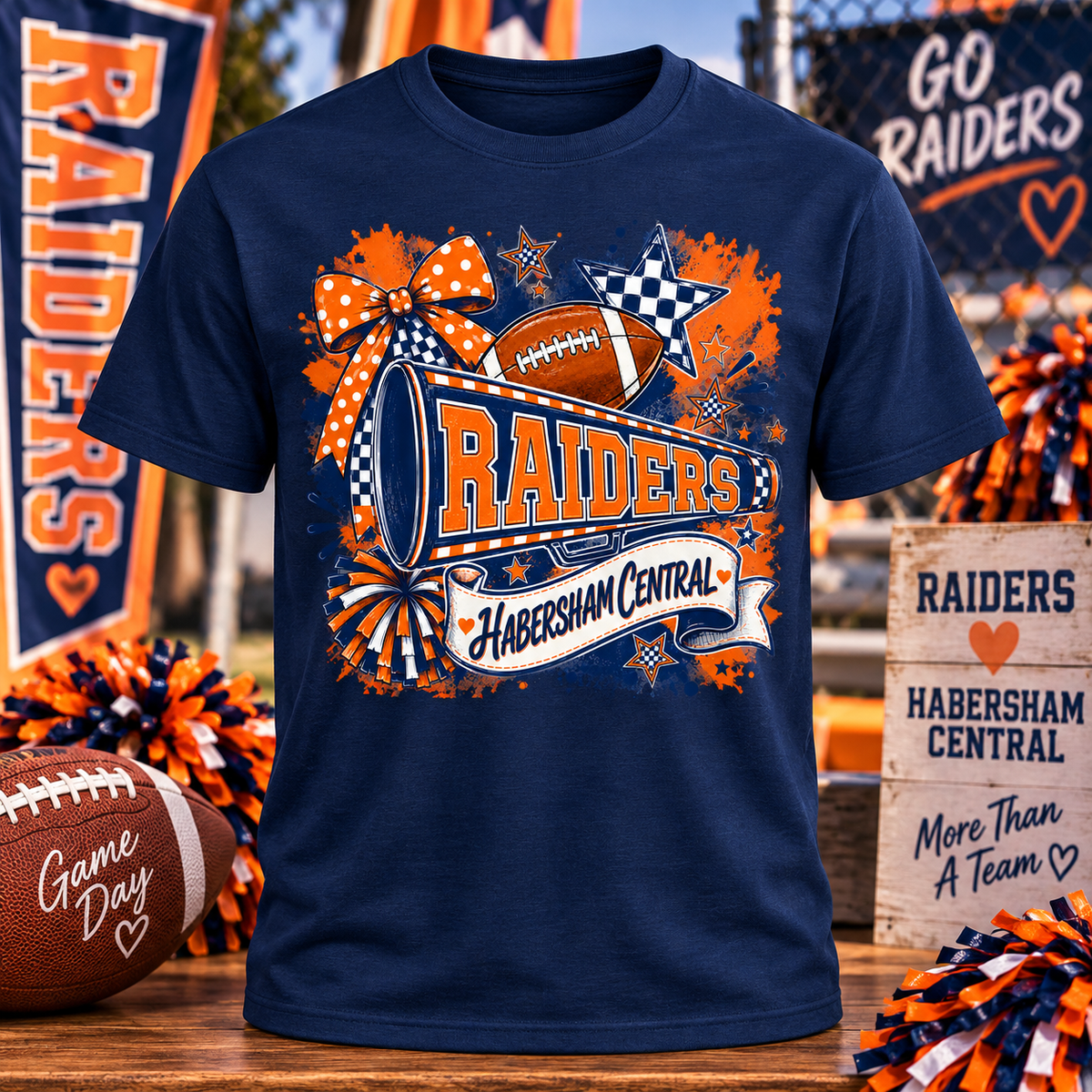 Habersham Central Raiders Spirit Shirt – Cheer Megaphone Design