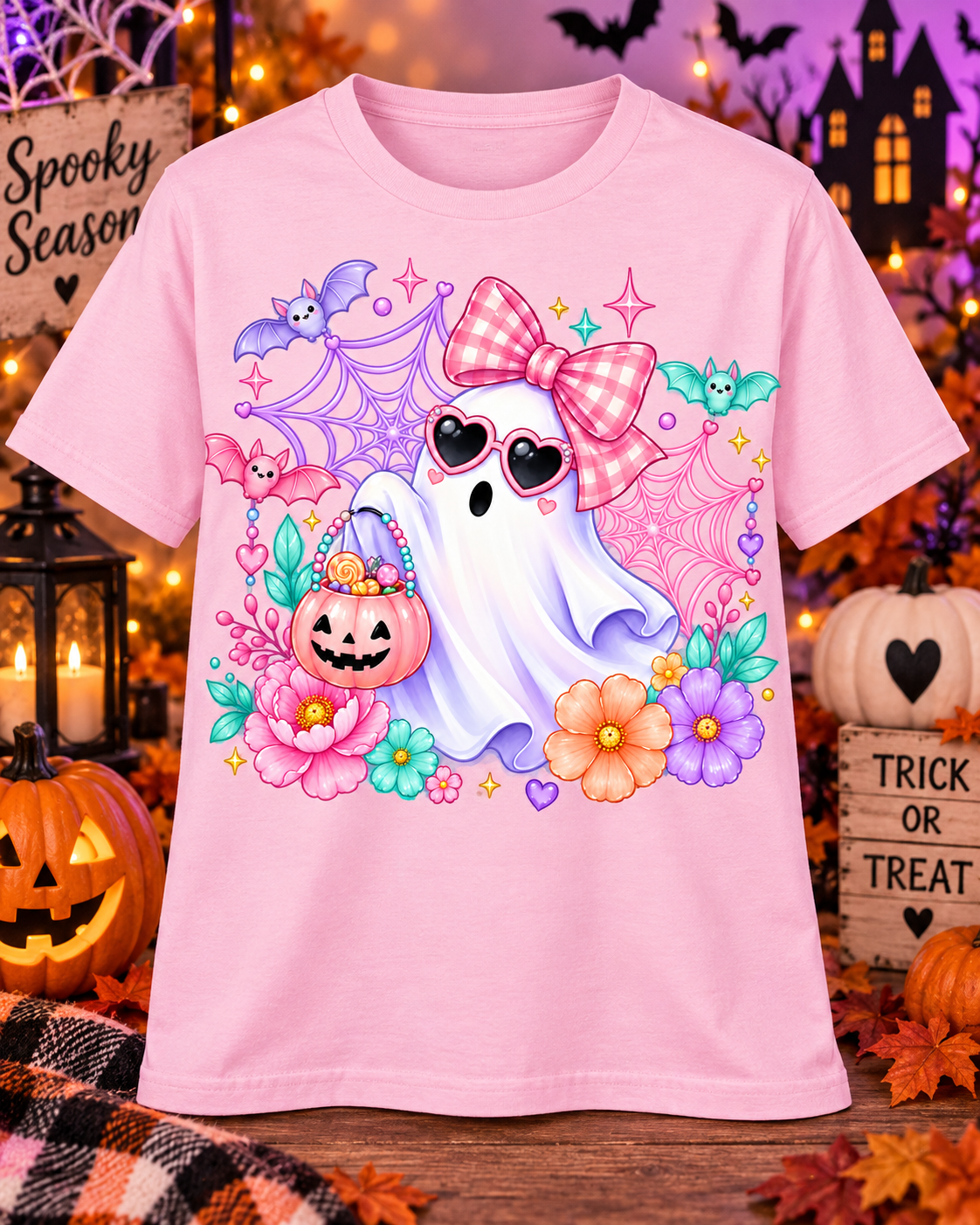 Cute Pastel Halloween Ghost Shirt 🎀👻