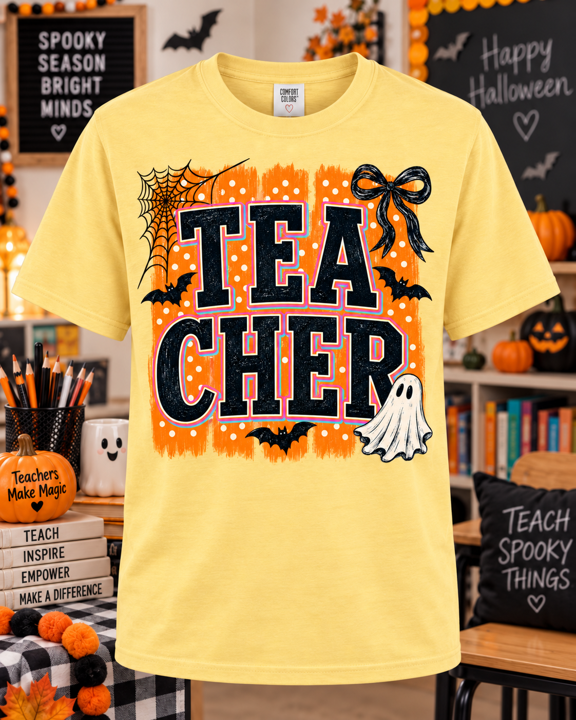 TEA CHER Halloween Shirt
