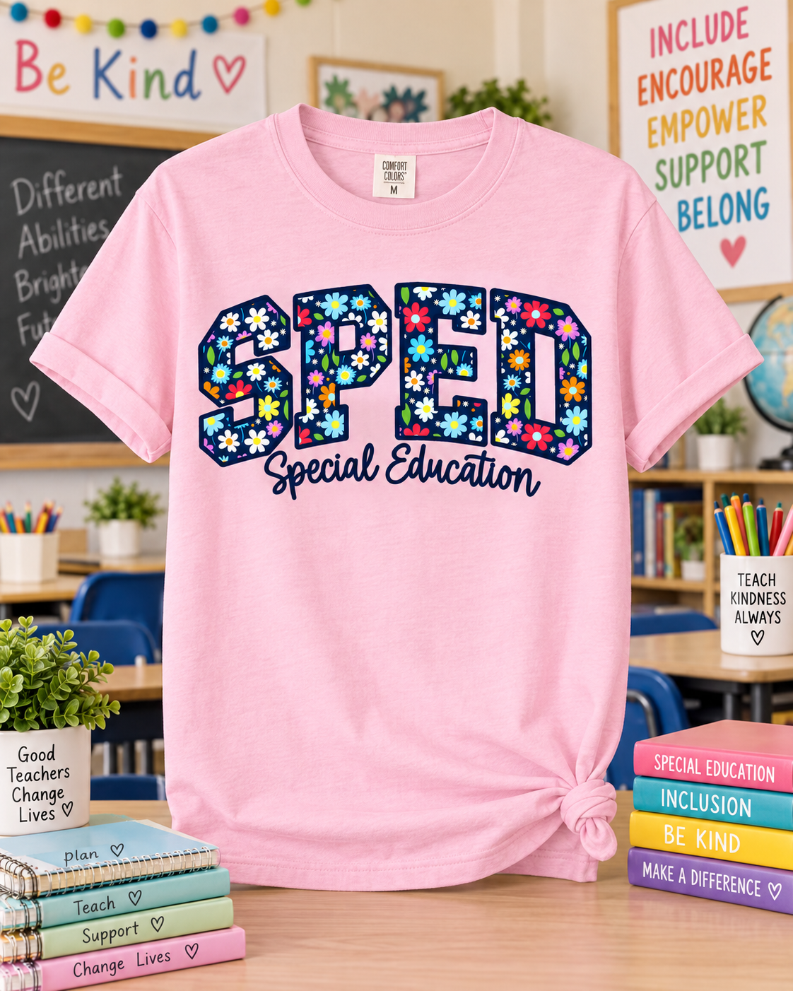 Floral SPED Special Education Shirt