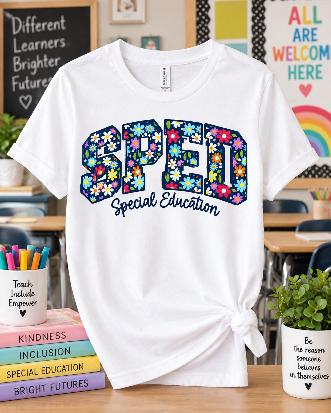 Floral SPED Special Education Shirt