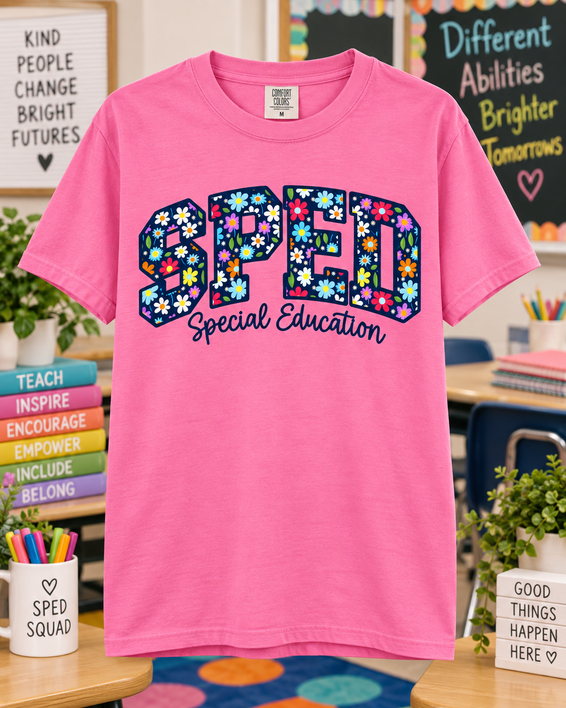 Floral SPED Special Education Shirt
