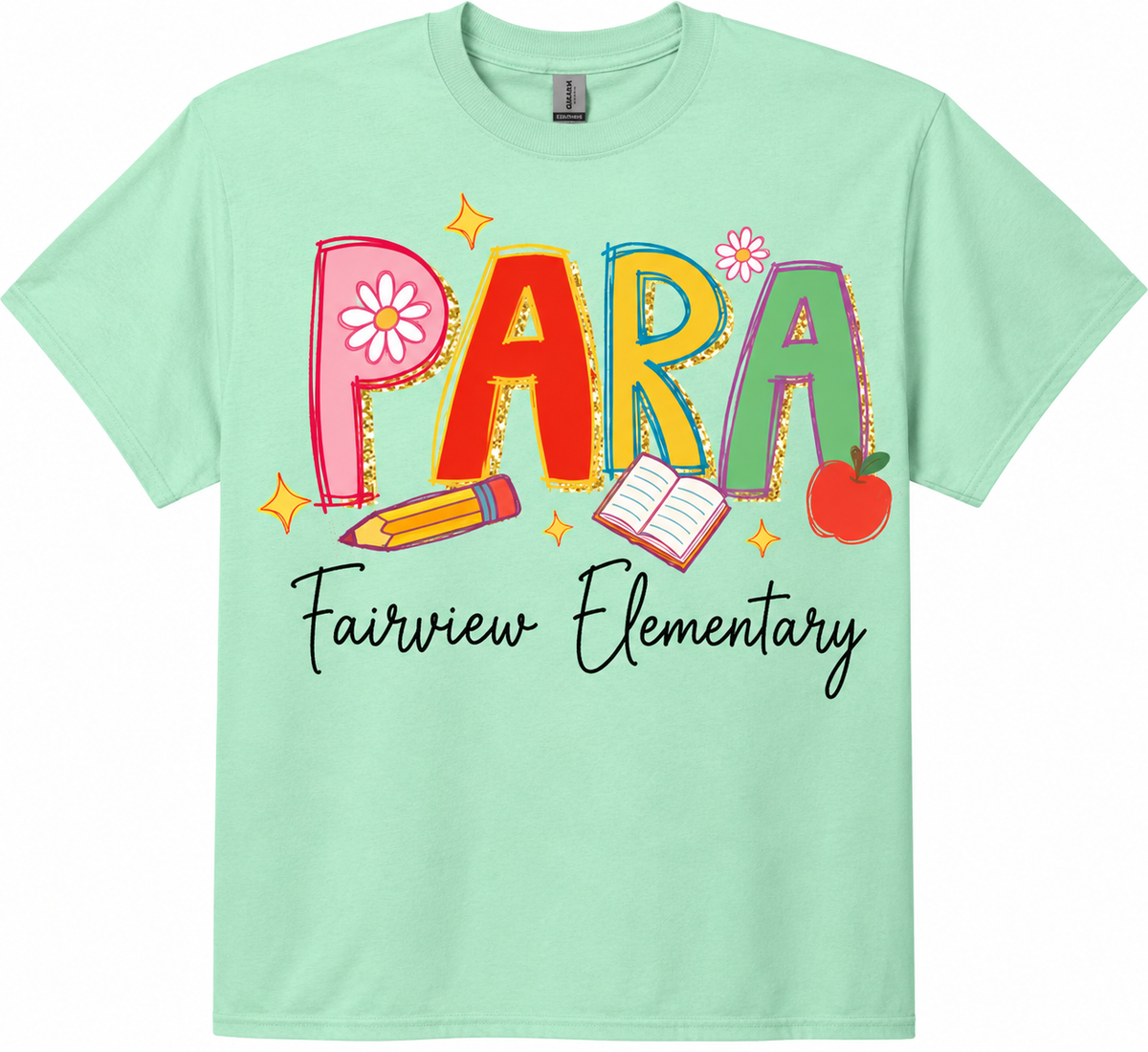Personalized Librarian, PARA, SPED & Teacher T-Shirt | Custom School Name