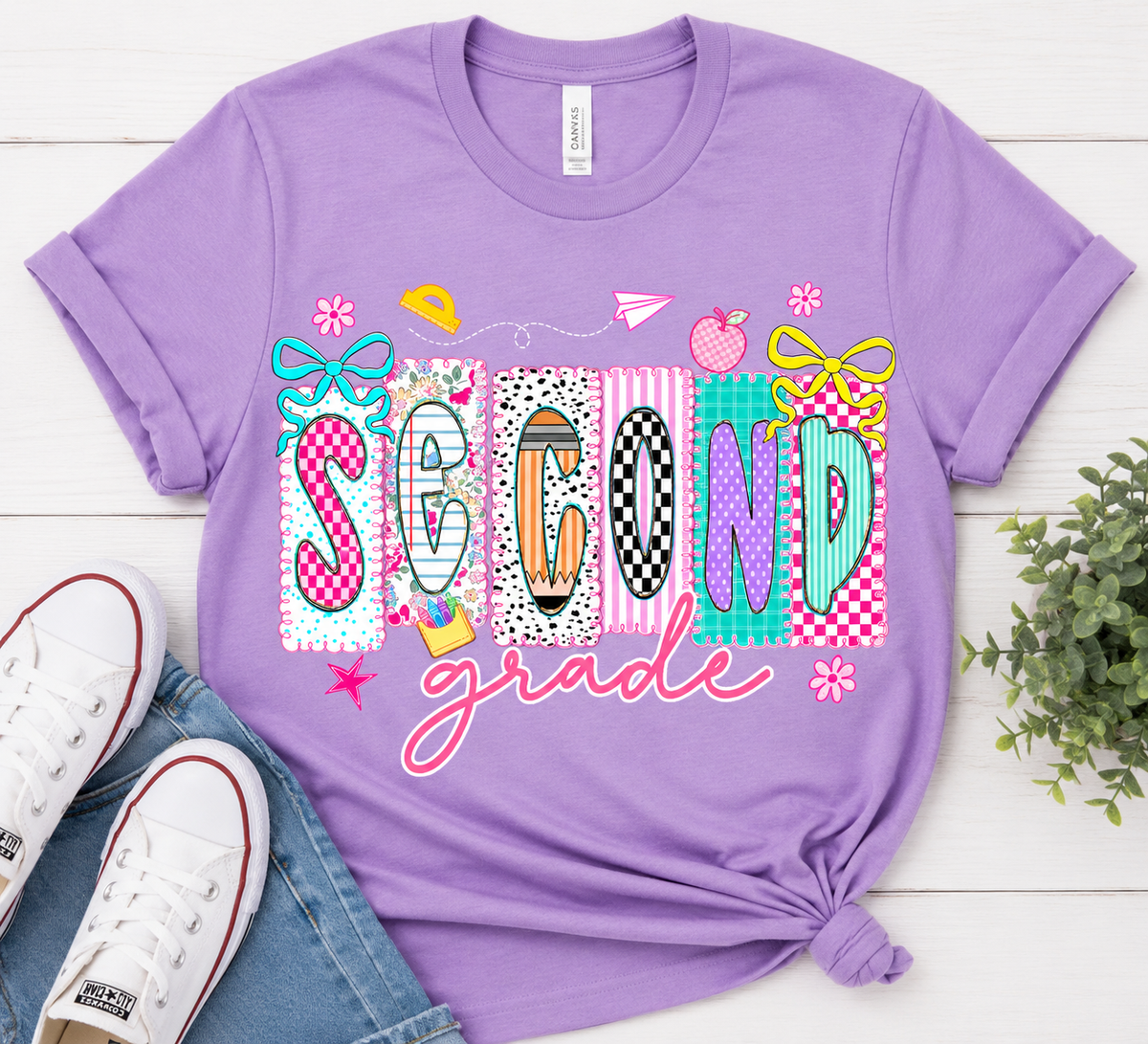 Striped Preppy Back To School T-Shirt | Personalized Grade Shirt