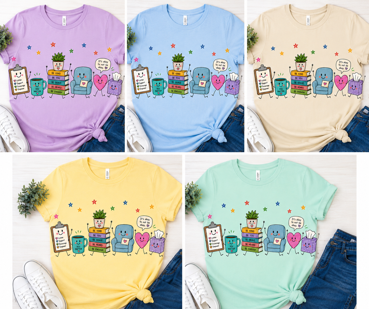 School Counselor Doodle T-Shirt – Cute Back to School Graphic Tee