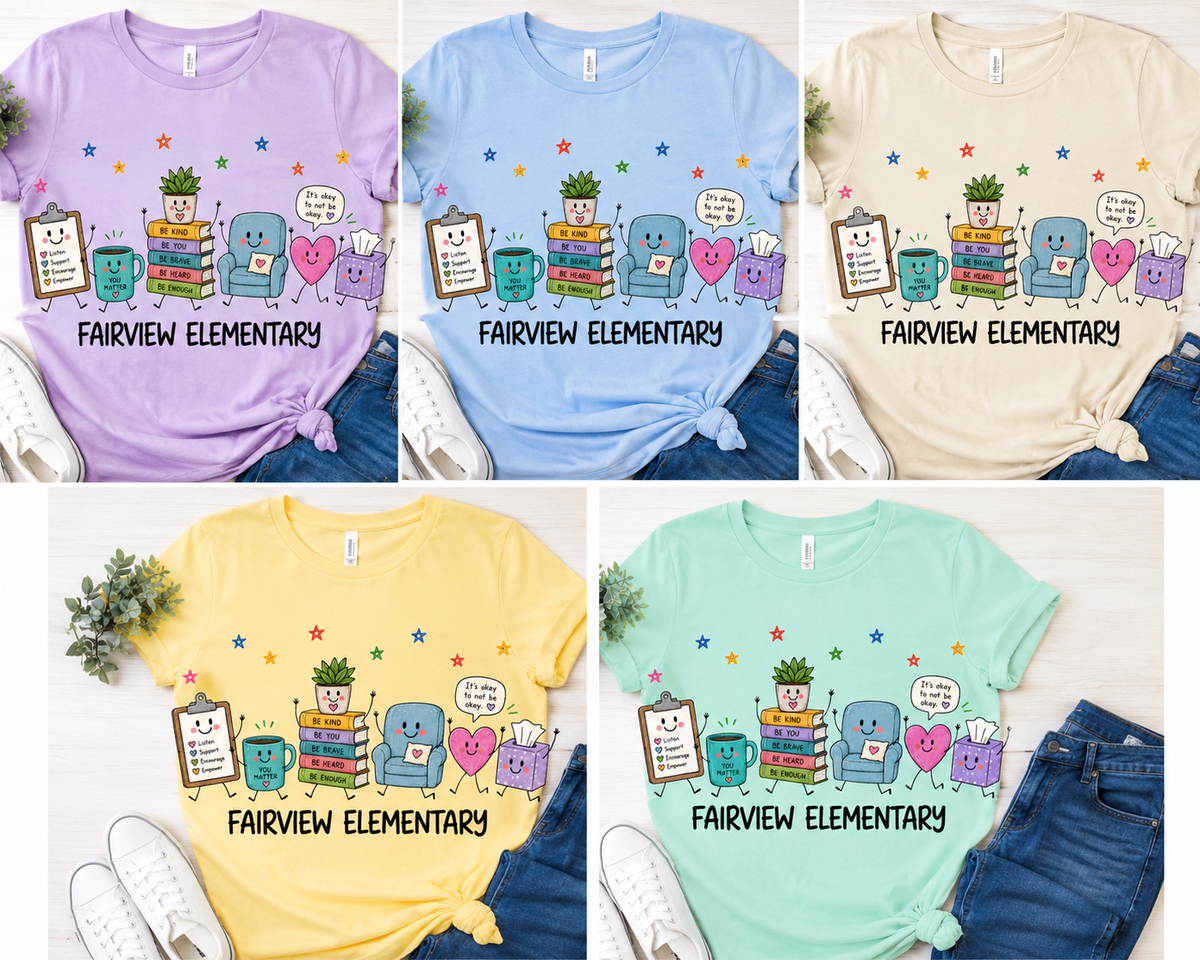 School Counselor Doodle – Personalized School T-Shirt
