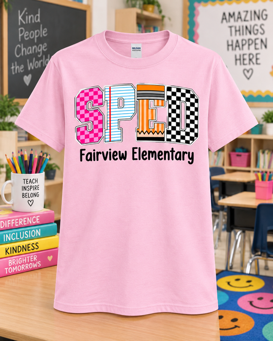 Personalized SPED School Shirt – Custom School Name