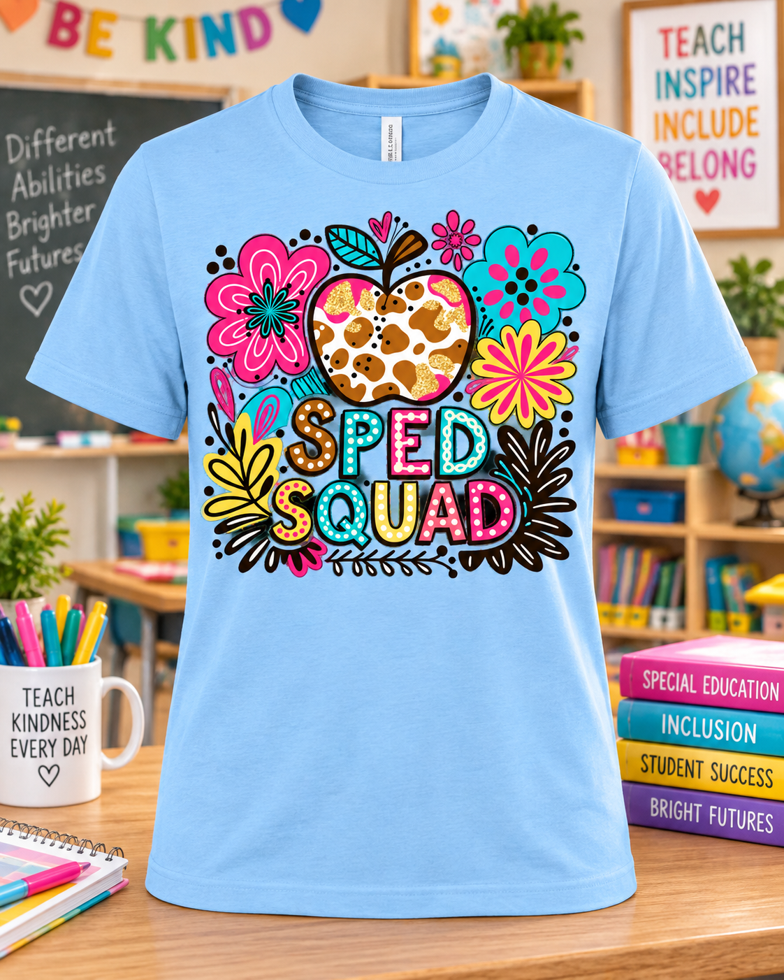 SPED Squad Floral Teacher Shirt
