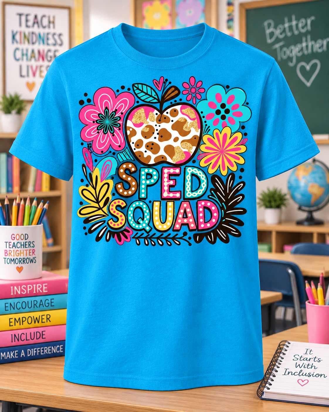 SPED Squad Floral Teacher Shirt