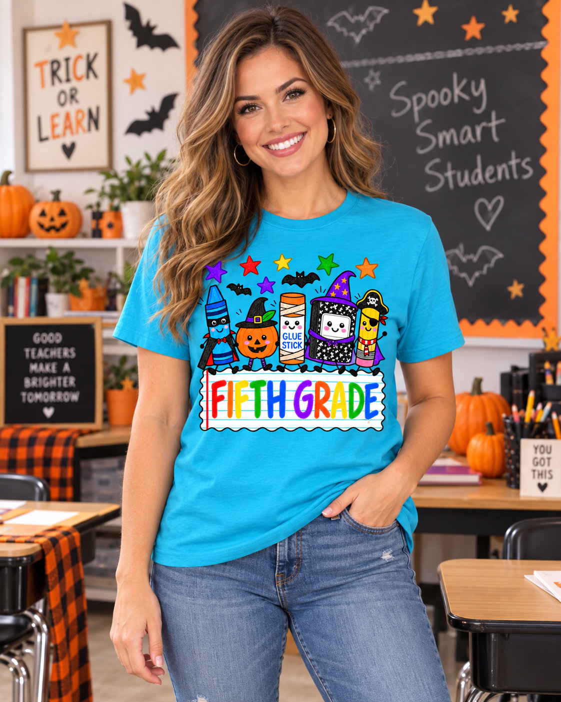 🎃 Halloween Teacher Grade Shirt – Kindergarten to Fifth Grade