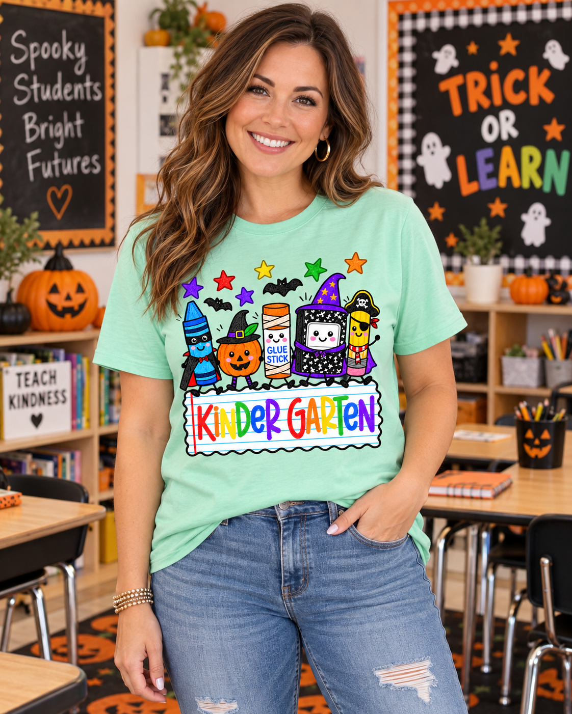 🎃 Halloween Teacher Grade Shirt – Kindergarten to Fifth Grade