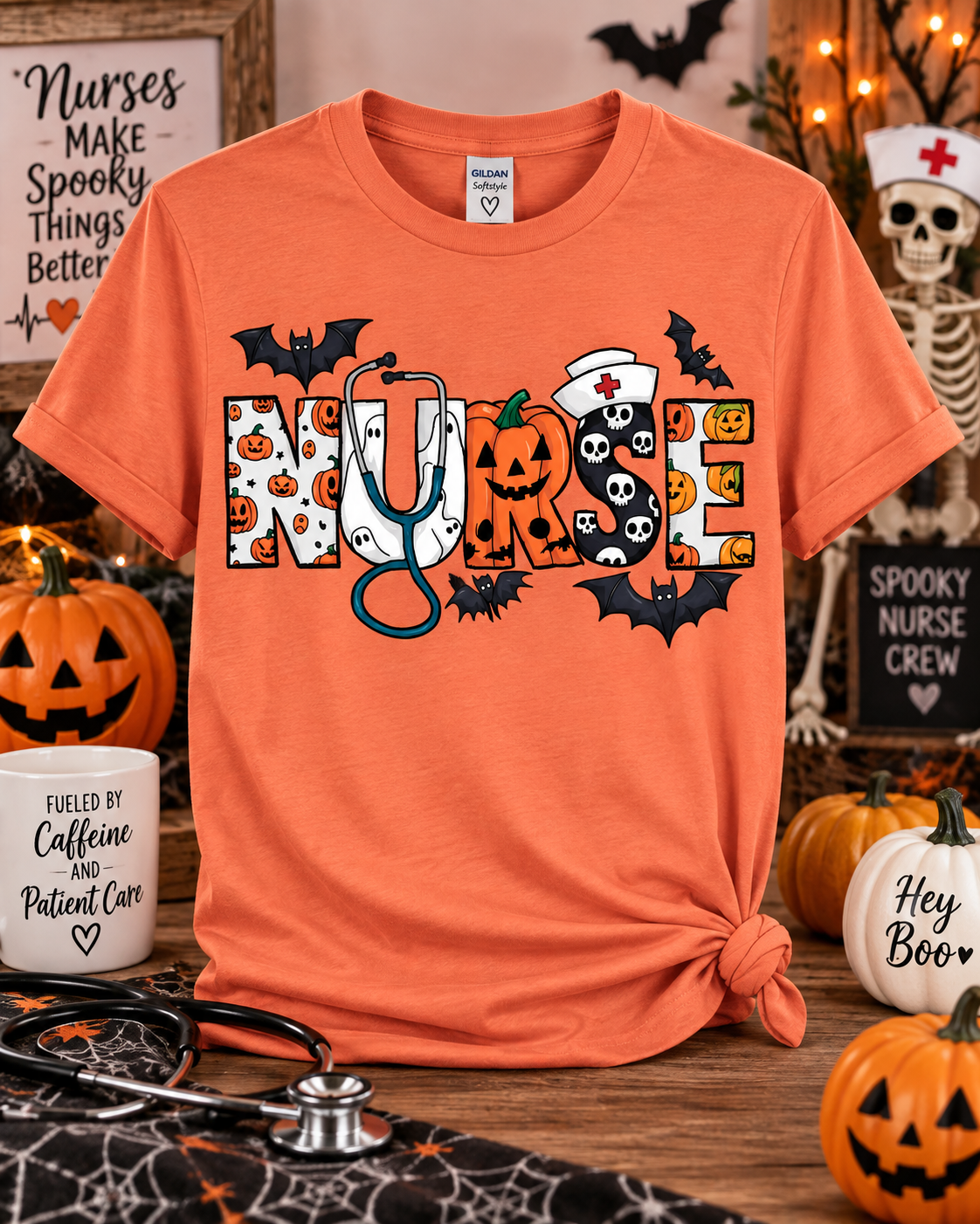 Halloween Nurse T-Shirt | Spooky Nurse Halloween Shirt