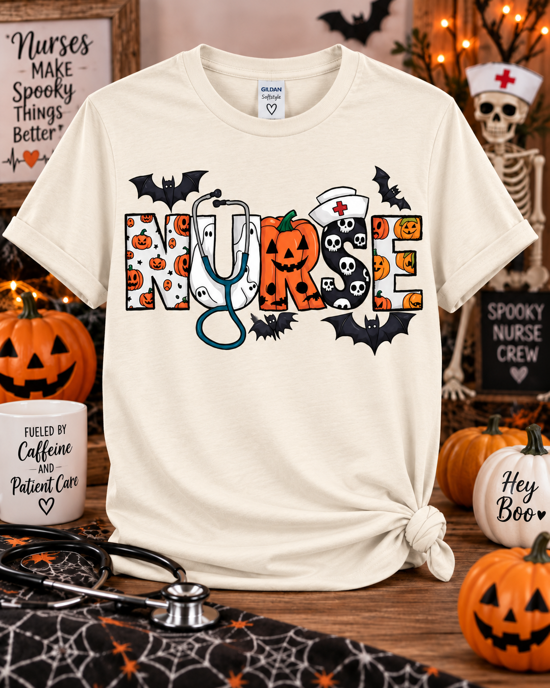 Halloween Nurse T-Shirt | Spooky Nurse Halloween Shirt