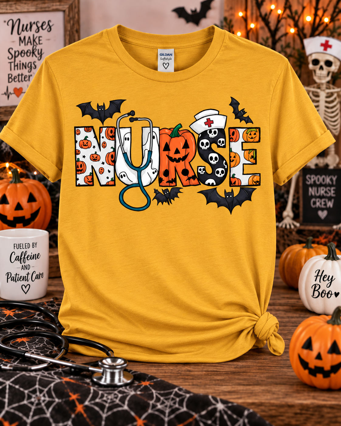 Halloween Nurse T-Shirt | Spooky Nurse Halloween Shirt