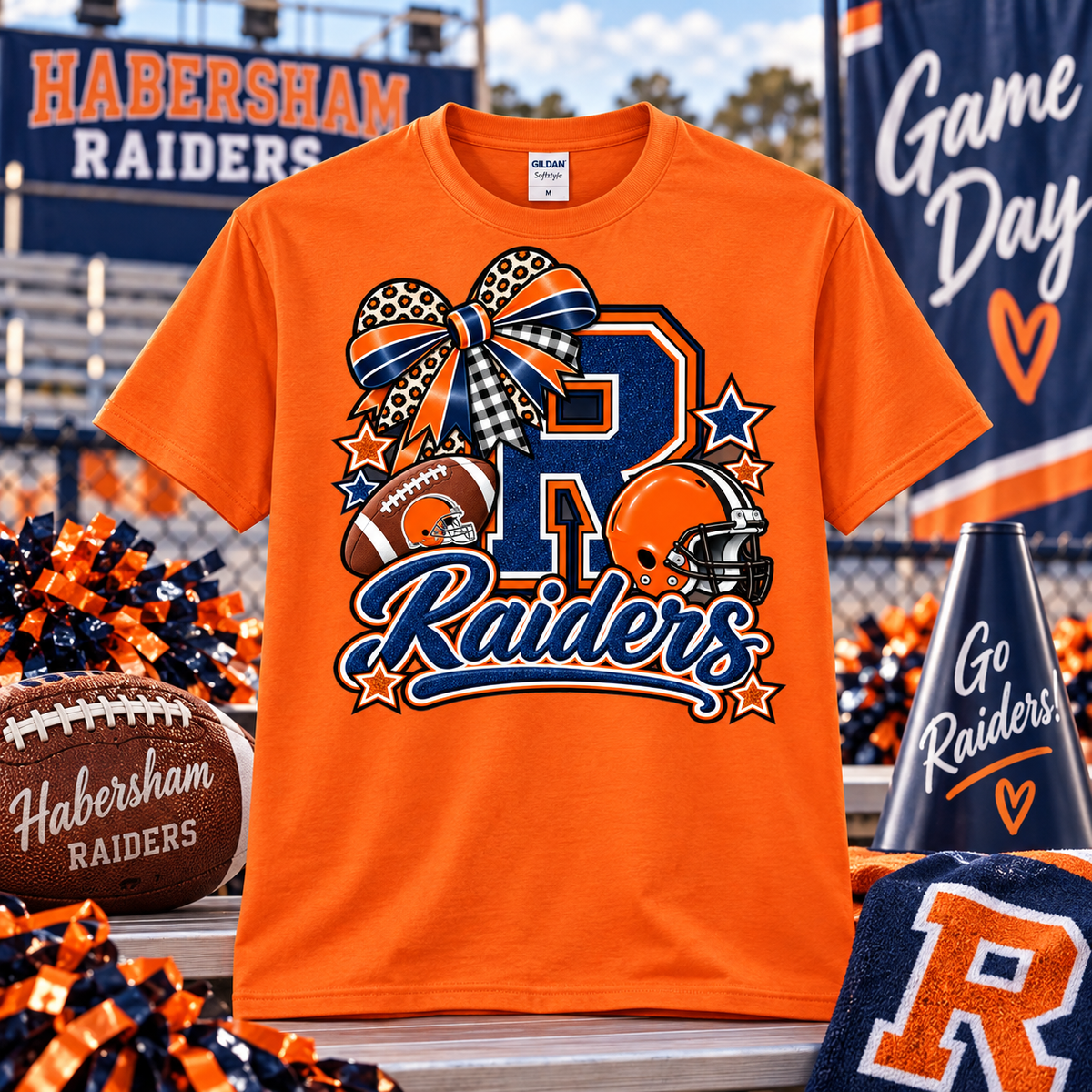 Habersham Raiders Bow Football Spirit Shirt