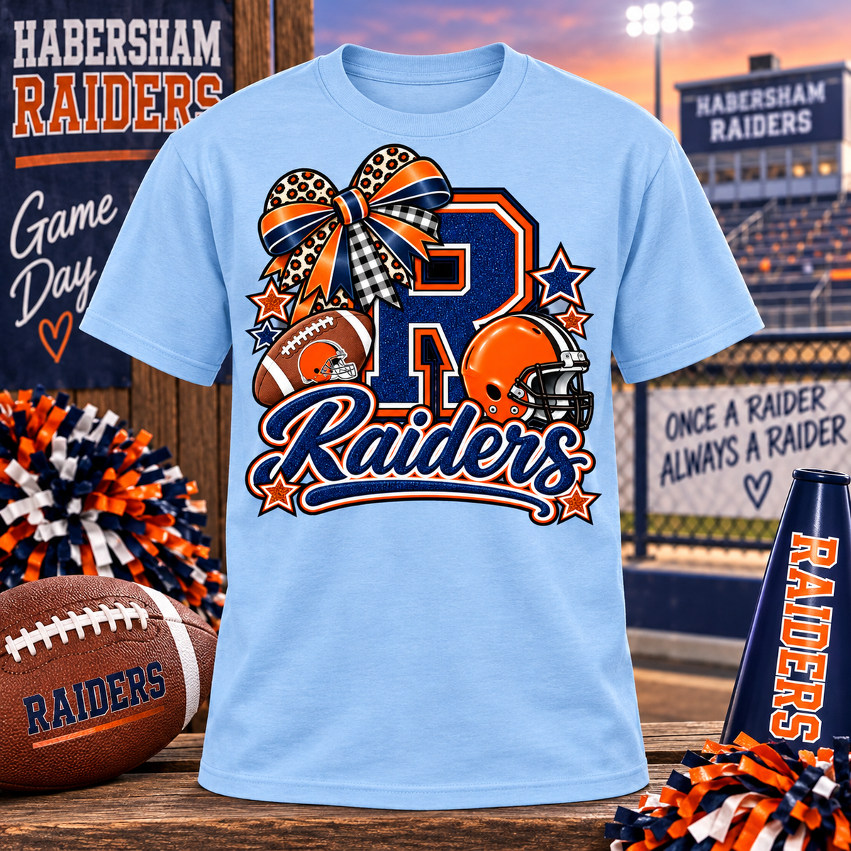 Habersham Raiders Bow Football Spirit Shirt