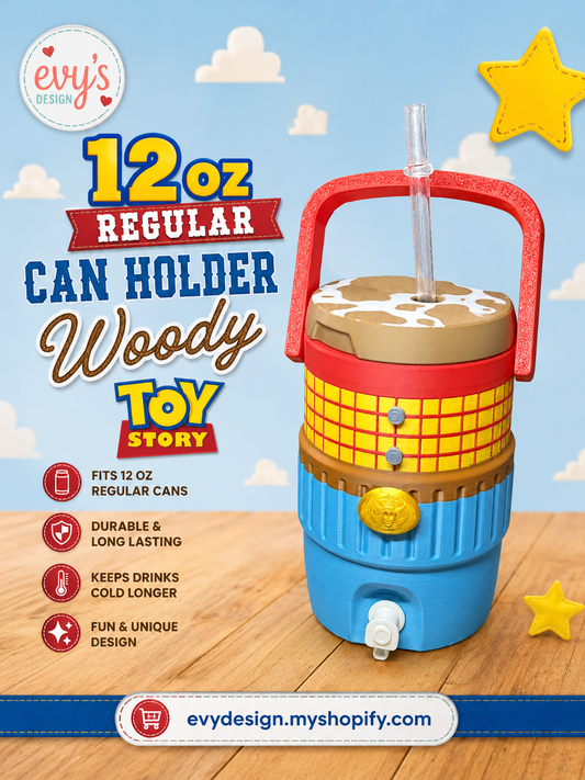 3D  12oz Regular Can Holder – Woody Inspired Toy Story Design