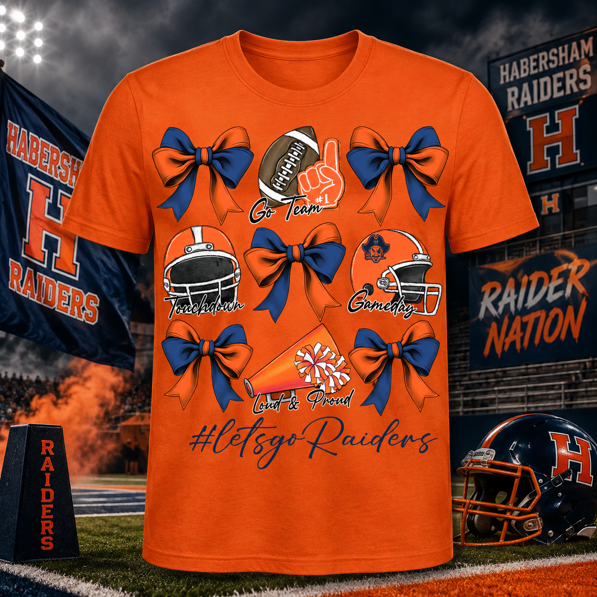 Habersham Raiders Game Day Bow Tee