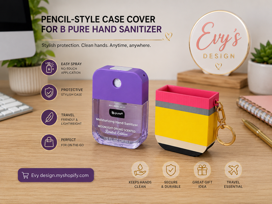 3D Pencil-Style Case Cover for B Pure Hand Sanitizer