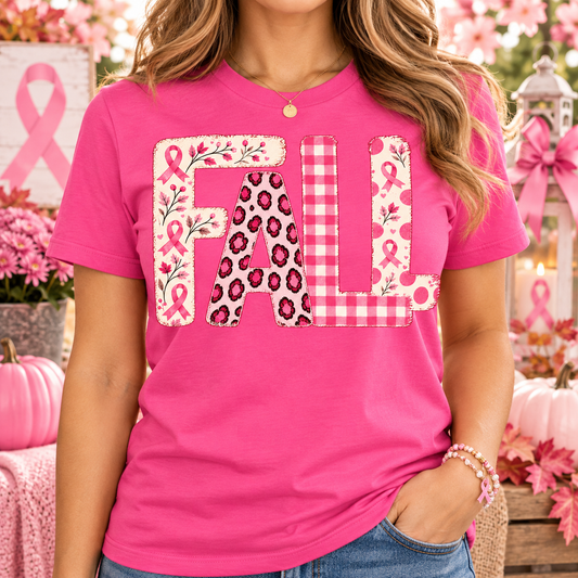 Fall Breast Cancer Awareness Shirt 🎀🍂