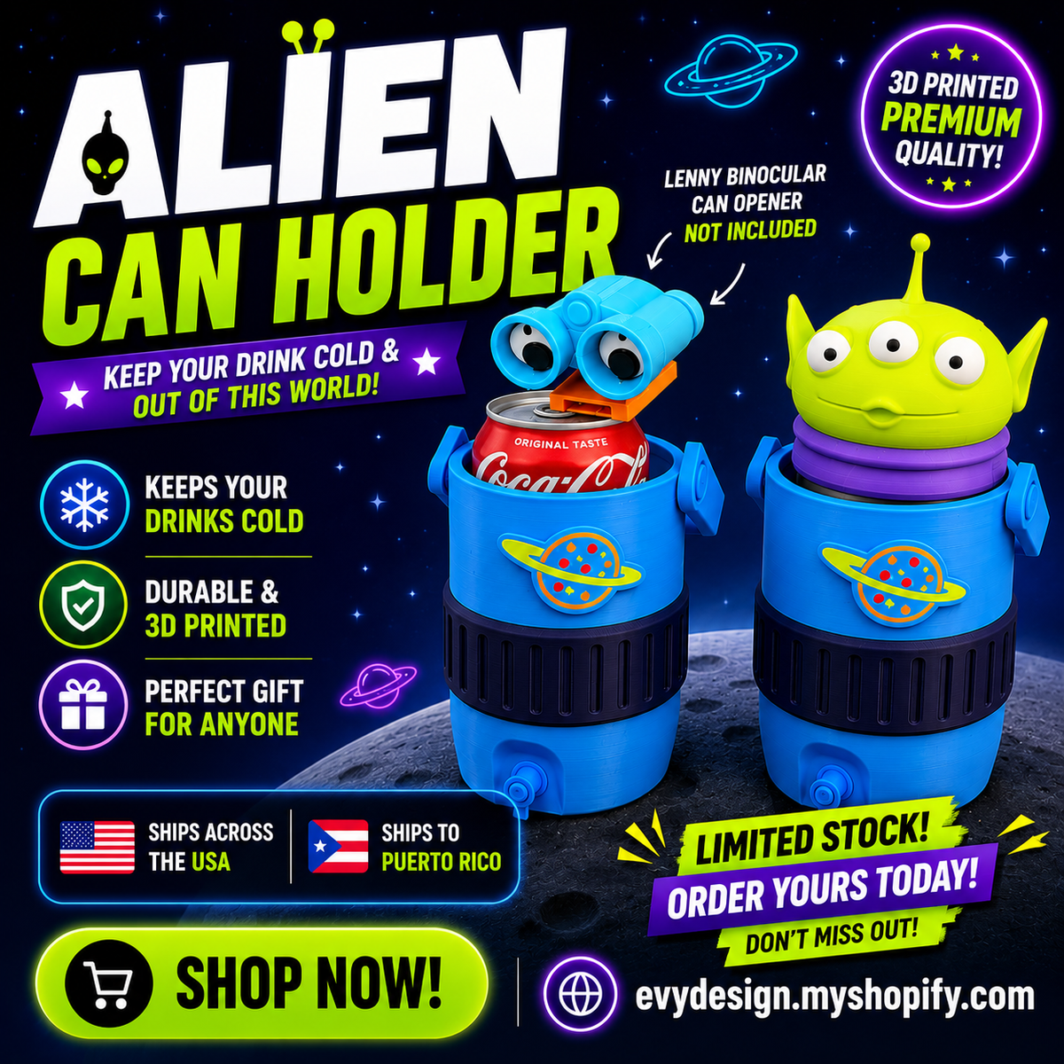 3D Alien Can Holder