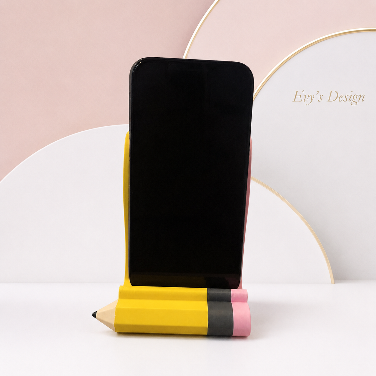 3D Printed Pencil Heart Phone Stand | Teacher Desk Accessory