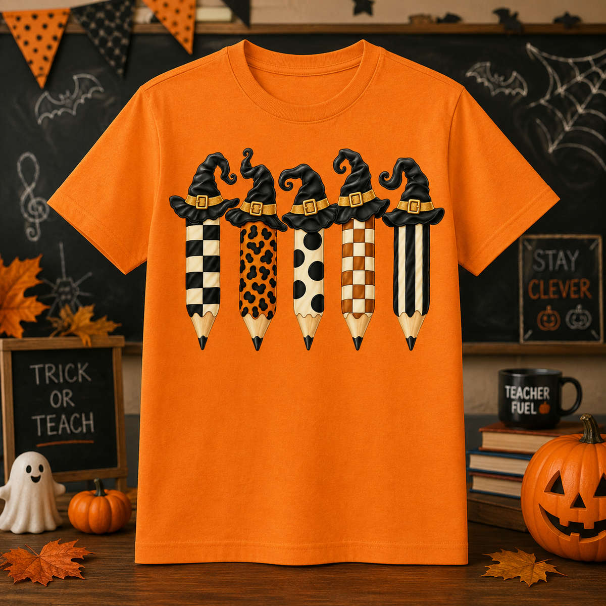 Halloween Witch Pencil Teacher Shirt 🎃✏️🧙‍♀️