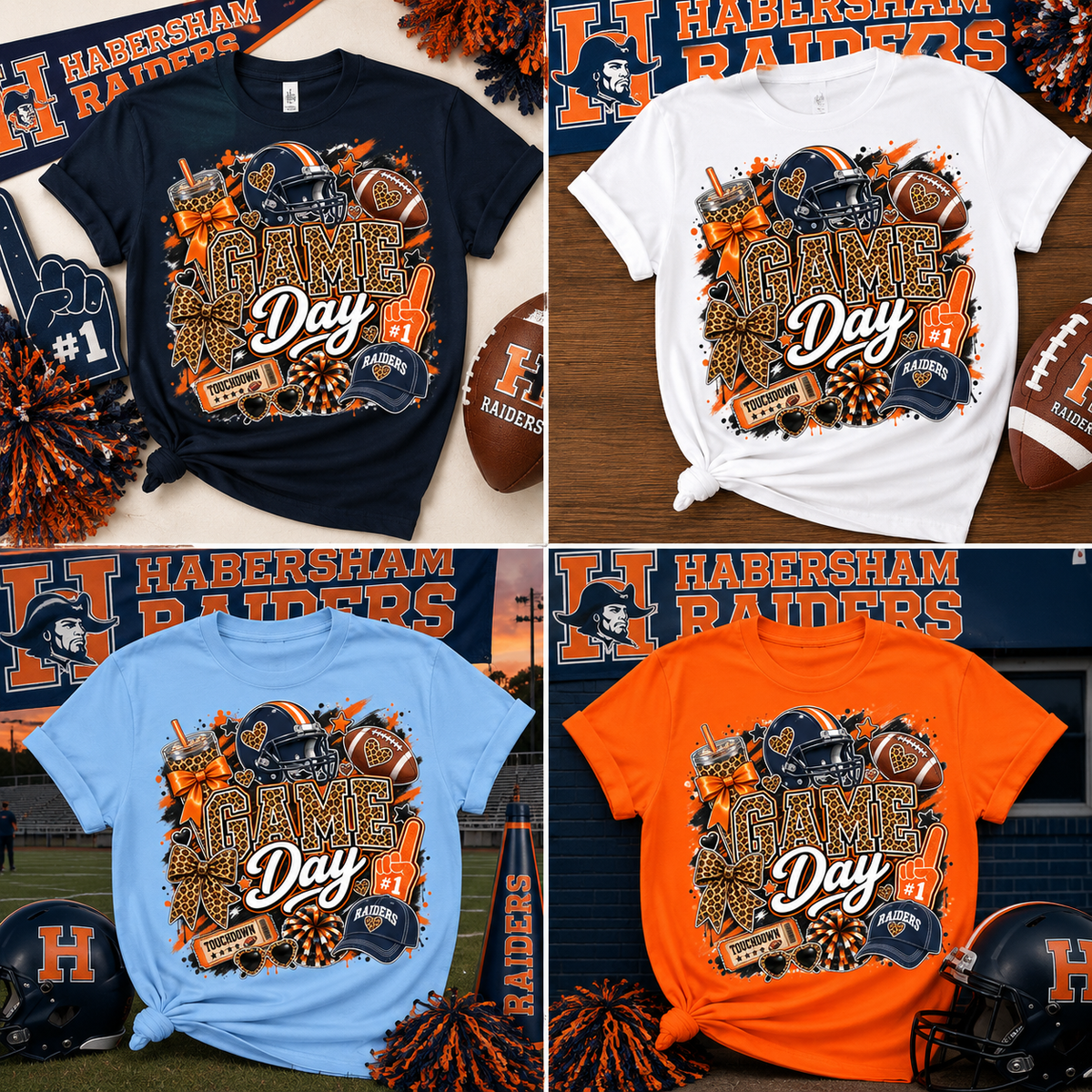 Habersham Raiders Game Day Shirt | Football Spirit Tee
