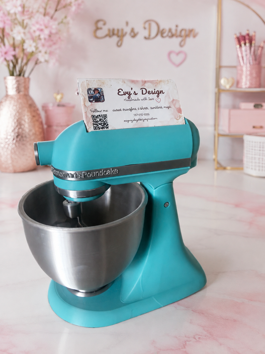 3D Printed Stand Mixer Business Card Holder | Custom Desk Display
