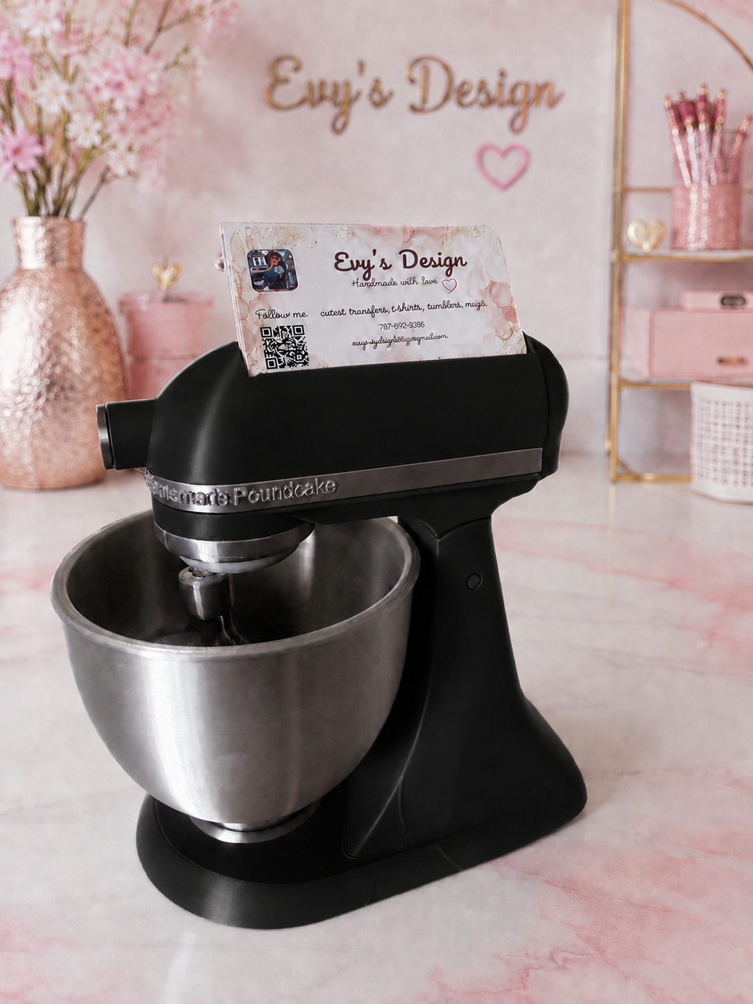 3D Printed Stand Mixer Business Card Holder | Custom Desk Display