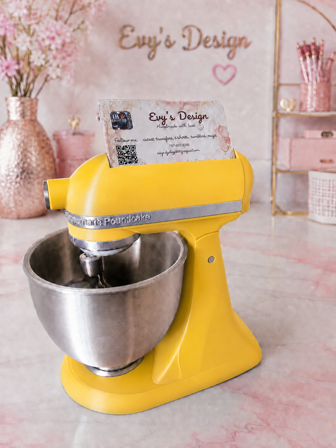 3D Printed Stand Mixer Business Card Holder | Custom Desk Display